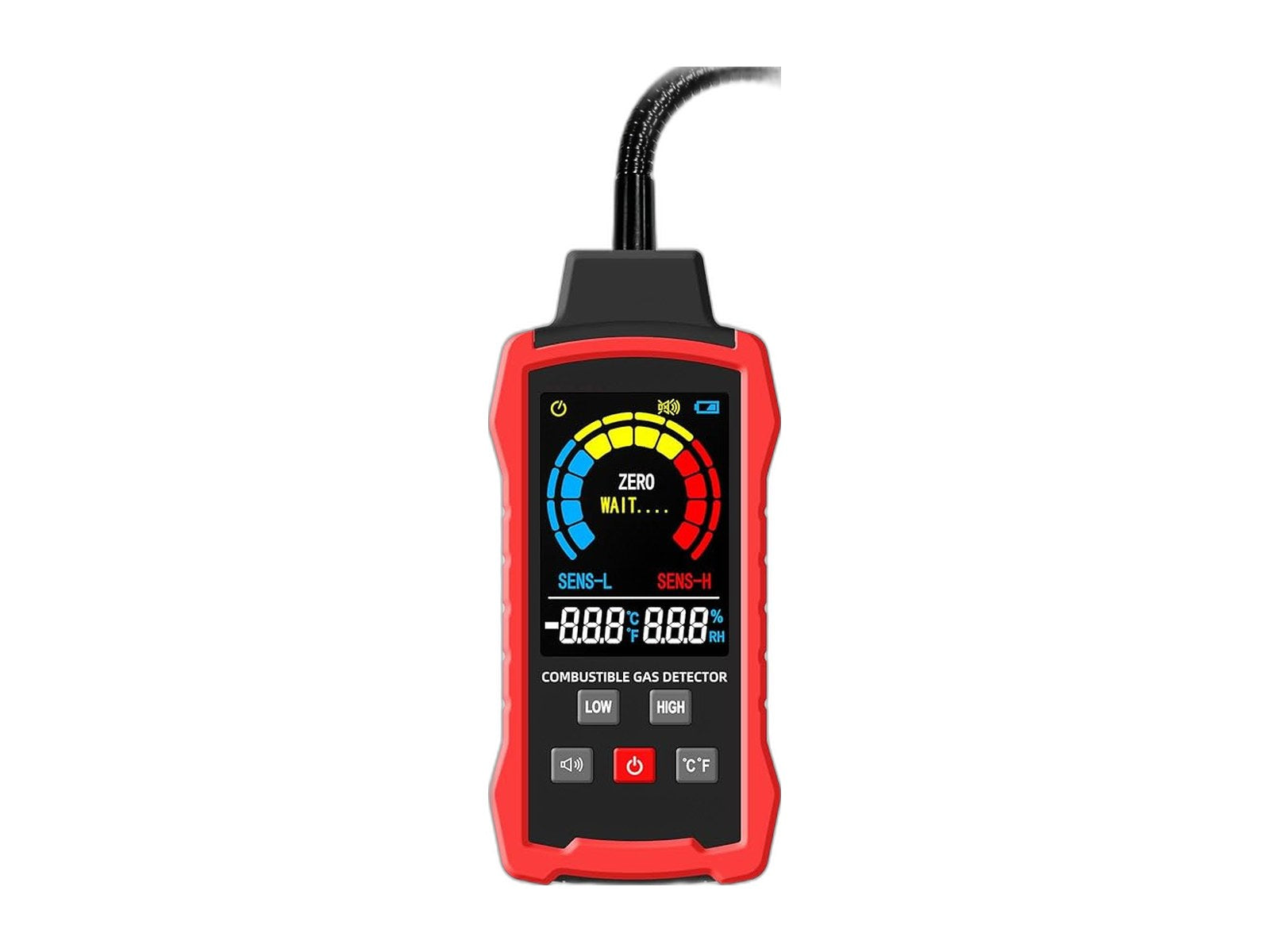 natural gas detector gas leak detector with 11 on white background