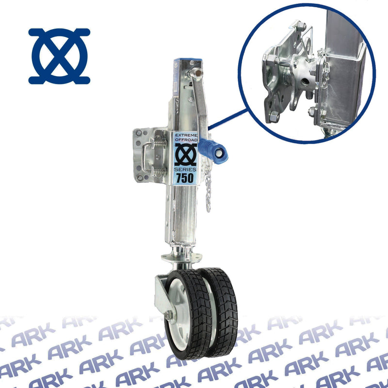 ARK XO750T silver tube mount off-road trailer jack - view 2