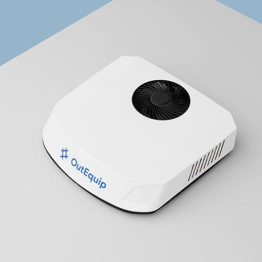OutEquipPro Glacier Pro 110V rooftop RV air conditioner, white