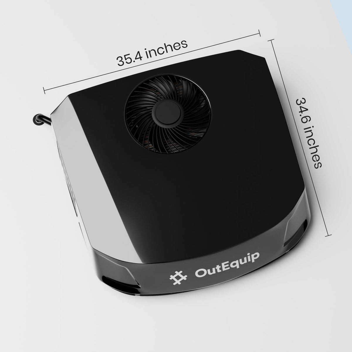 OutEquipPro Glacier Pro 12V rooftop RV air conditioner, black - view 2