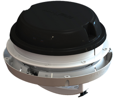 MaxxAir MaxxFan Dome Plus 6" 12V Exhaust Fan with LED Light, Roof or Sidewall Mount, Black