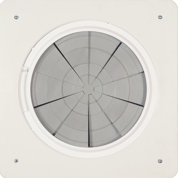 MaxxAir Mini RV Roof Vent with Built-In Rain Shield, 10.5" Opening, Manual Baffle, Black - view 2