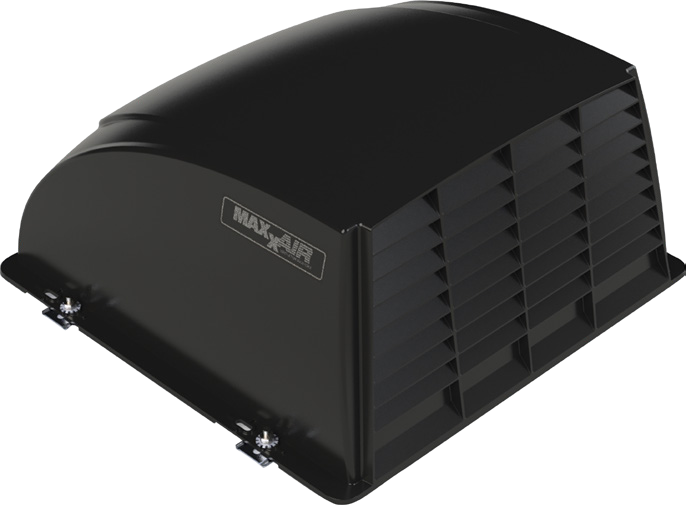 MaxxAir I+ RV Roof Vent Cover for Non-Powered Vents, 14" x 14", Black