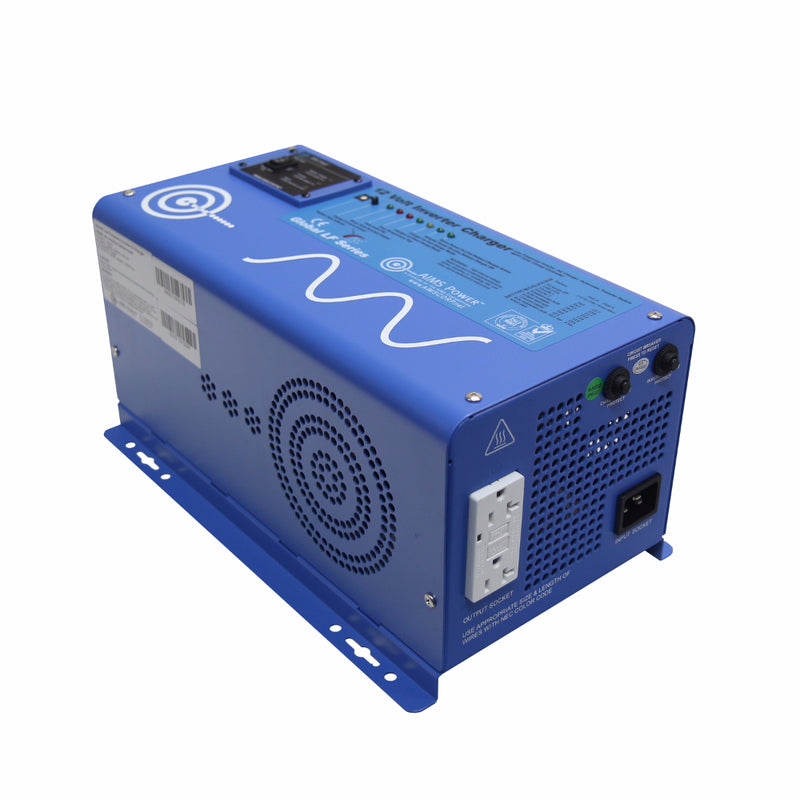AIMS Power 1000W Pure Sine Inverter Charger 12V with Transfer Switch
