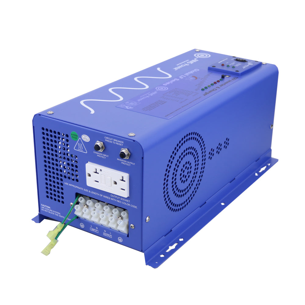 AIMS Power 2000W Pure Sine Inverter Charger 12V with Transfer Switch - view 6