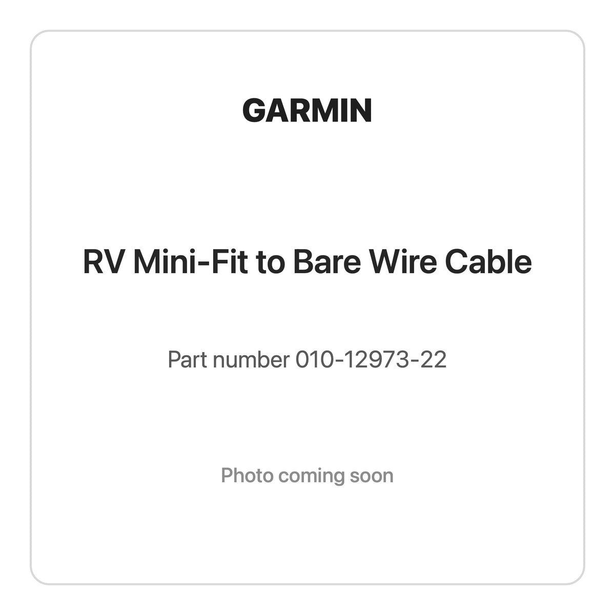 garmin rv mini fit to bare wire cable - photo coming soon