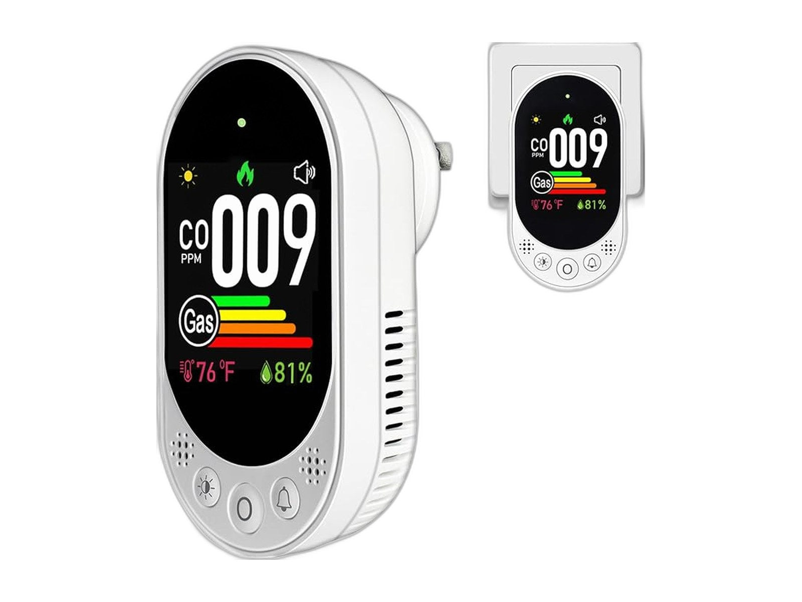 plug in combination air detector 4 in 1 on white background