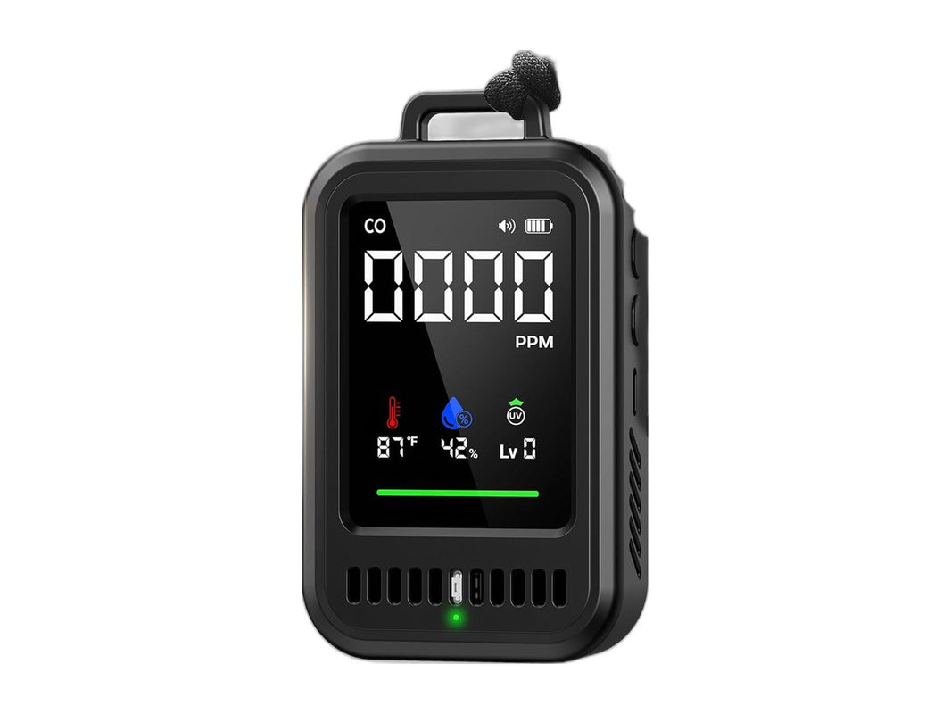 4-in-1 travel CO detector with LED
