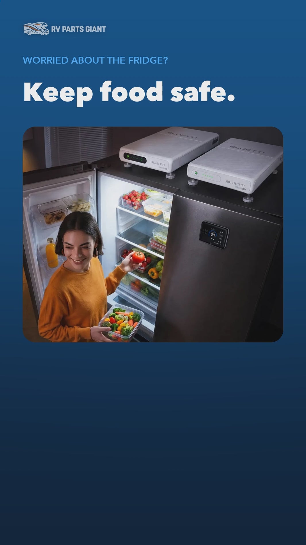 BLUETTI FridgePower + 2x BC200 Bundle product video by RV Parts Giant