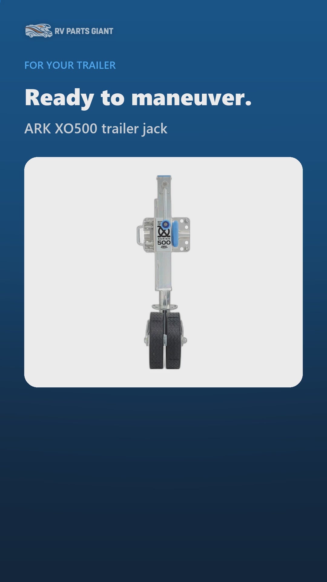 ARK XO500 Trailer Jack | ORJW500D product video by RV Parts Giant