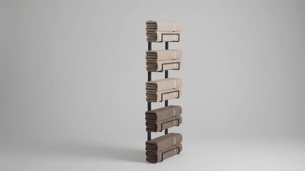 7-Tier Over-Door Towel Rack with Metal Shelf Basket – product video