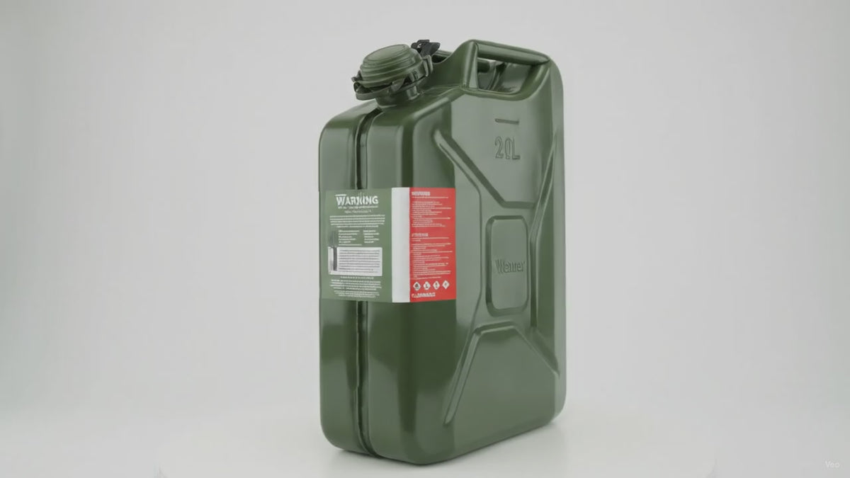 Wavian 20L NATO Steel Jerry Can, OD Green (5.3 Gal) – product video