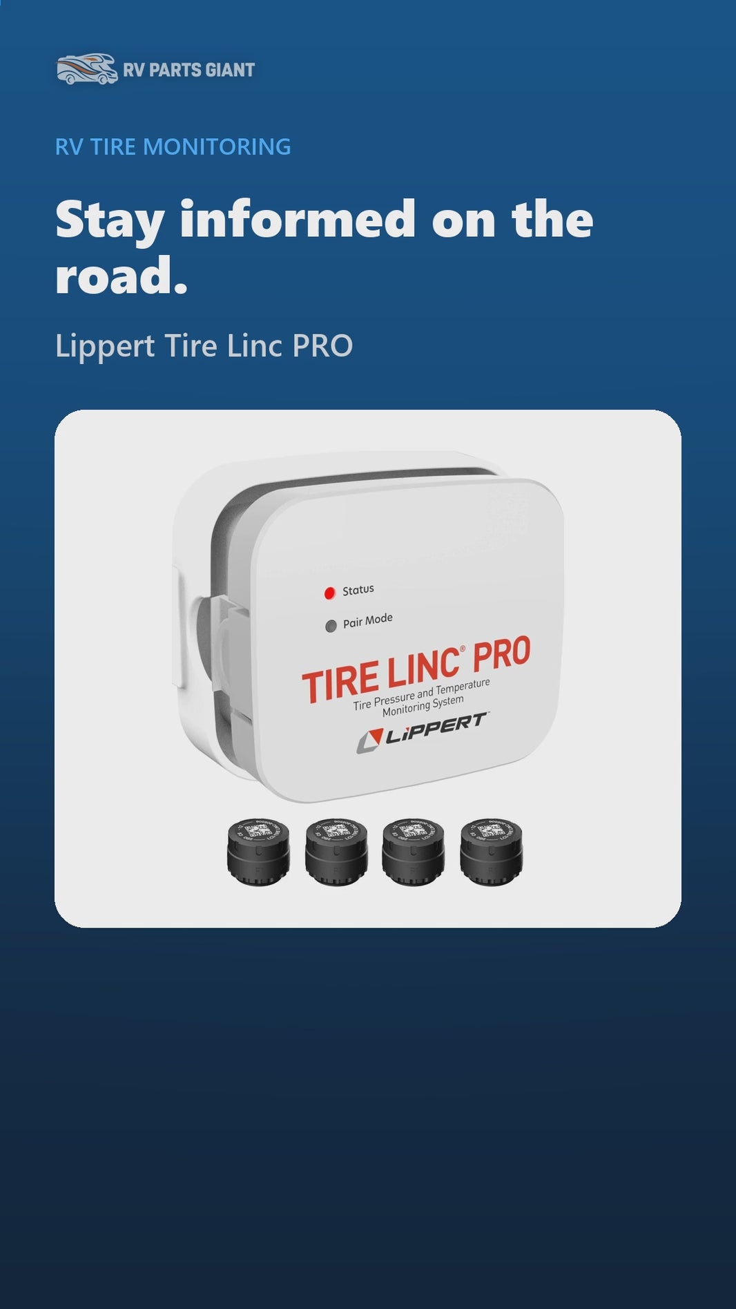 Lippert Tire Linc PRO RV Tire Pressure & Temperature Monitoring System, 4-Tire Kit | 2024115889 product video by RV Parts Giant