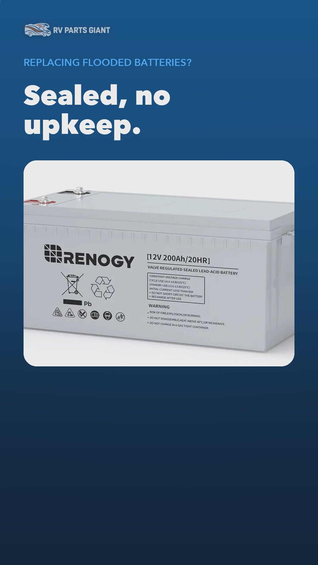 Renogy 12V Deep Cycle AGM Battery product video by RV Parts Giant