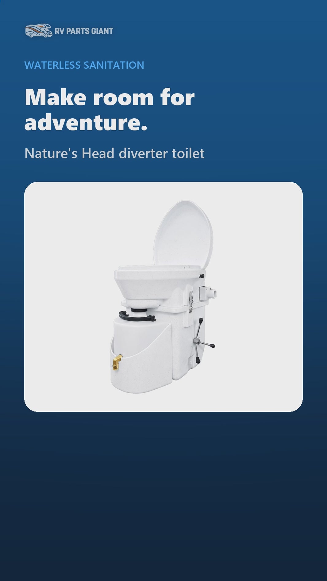 Nature's Head Composting Toilet with Multi-Directional Urine Diverter | NH-UD-Toilet product video by RV Parts Giant