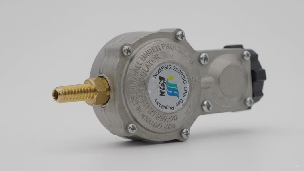 LP Gas Regulator – Single-Stage Tank-Mount with Hose Barb Outlet – product video