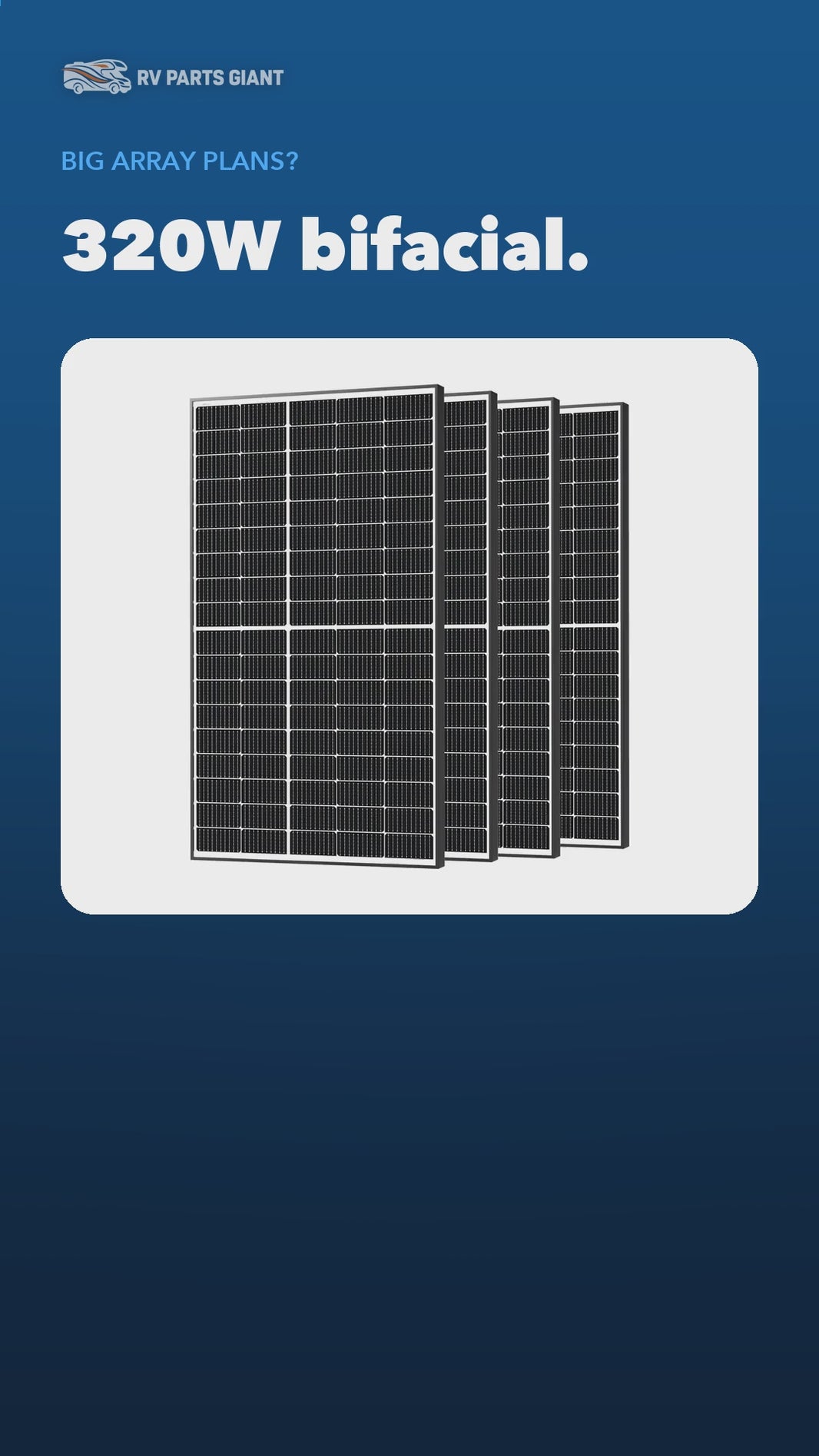 Renogy 320W Bifacial Monocrystalline Solar Panel product video by RV Parts Giant