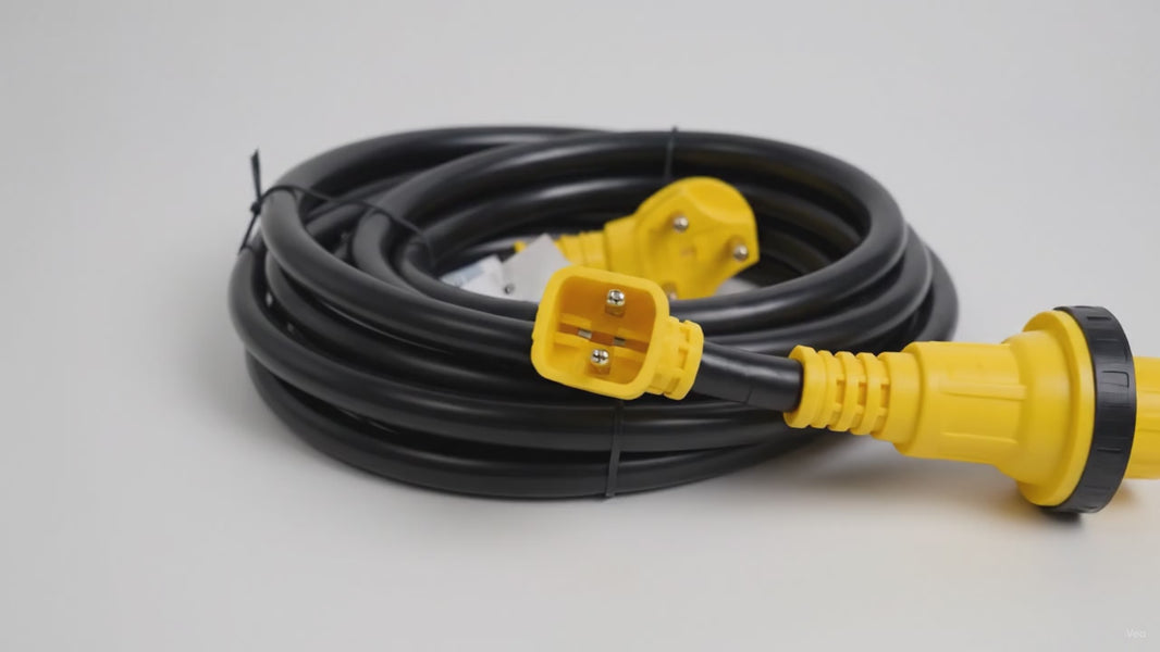 30A Generator Cord L5-30P to TT-30R | 20 ft, 10 AWG Shore Power Set – product video