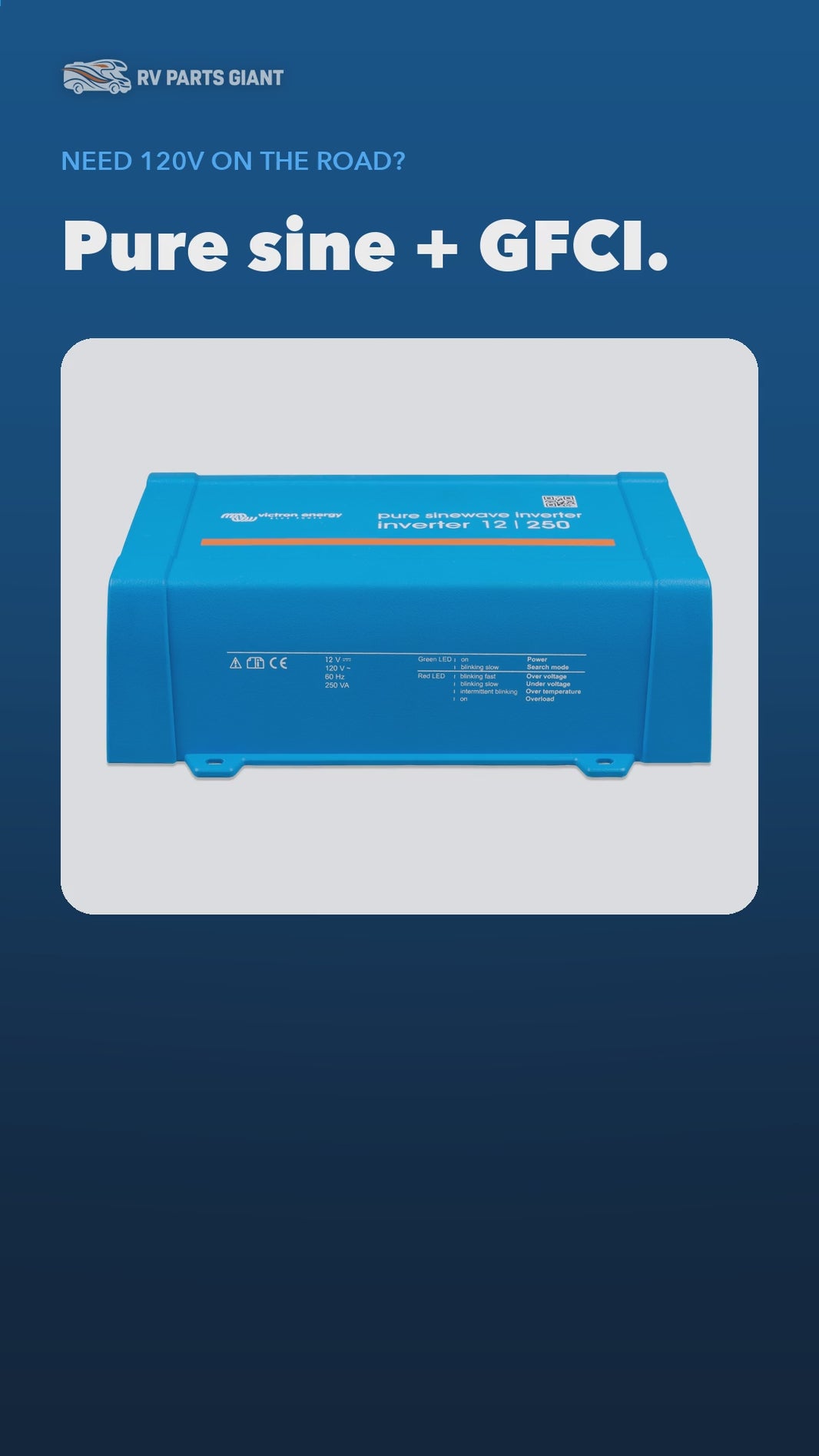 Victron Inverter VE.Direct GFCI product video by RV Parts Giant
