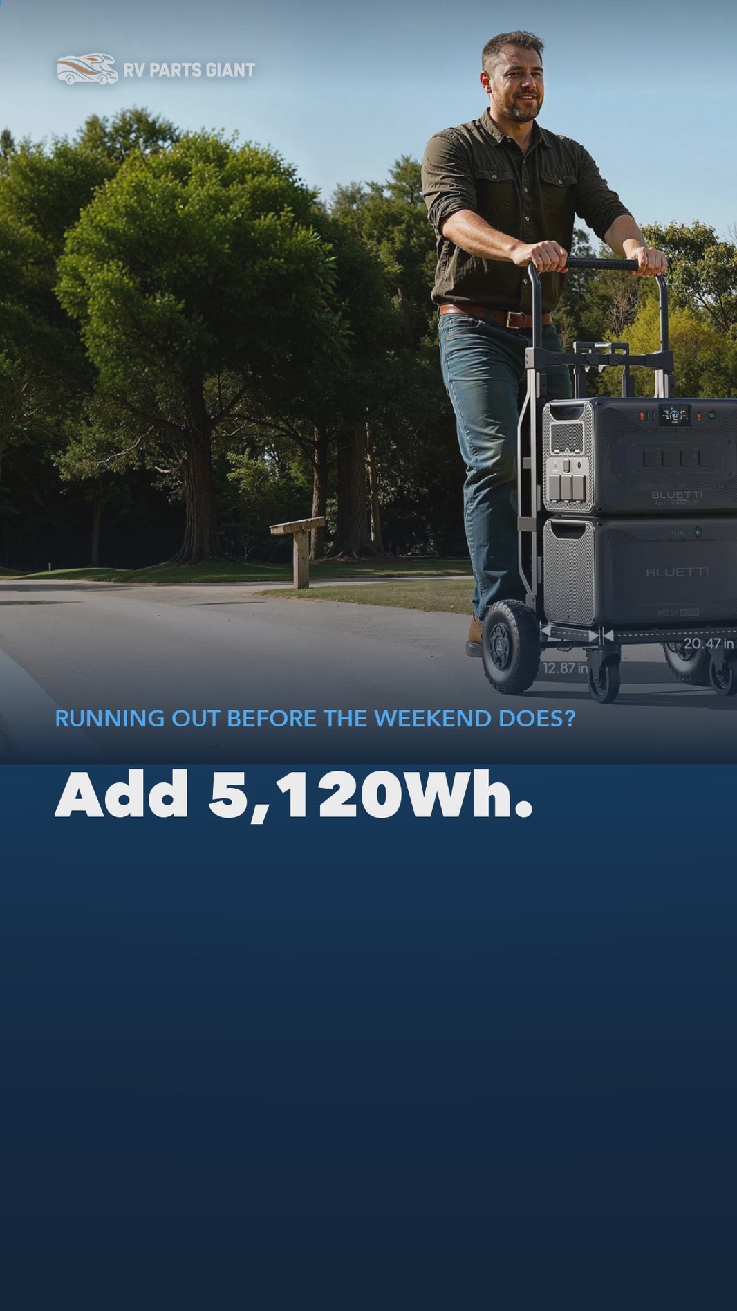 BLUETTI B500K expansion battery product video by RV Parts Giant
