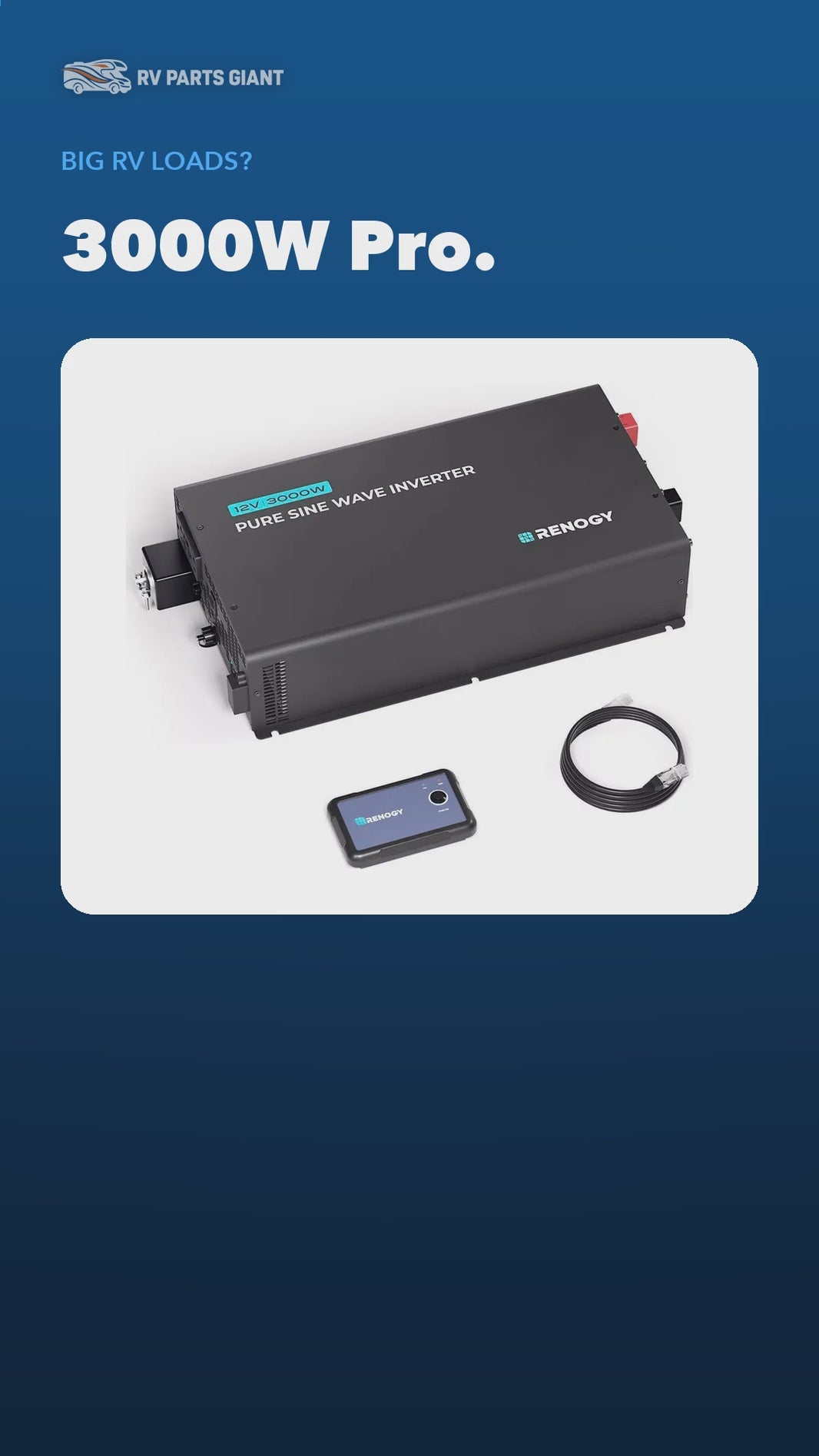 Renogy 3000W 12V Pro Pure Sine Wave Inverter product video by RV Parts Giant