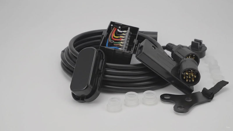 7-Way Trailer Plug Cord with 7-Gang Junction Box Wiring Kit – product video