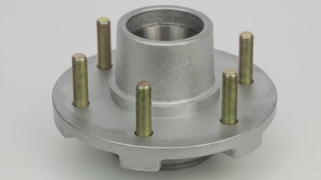 DeeMaxx Galvanized Hub, 6 on 5.5", 1/2"-20 Studs, 25520/15245 Races (HUB-655-GALV) – product video