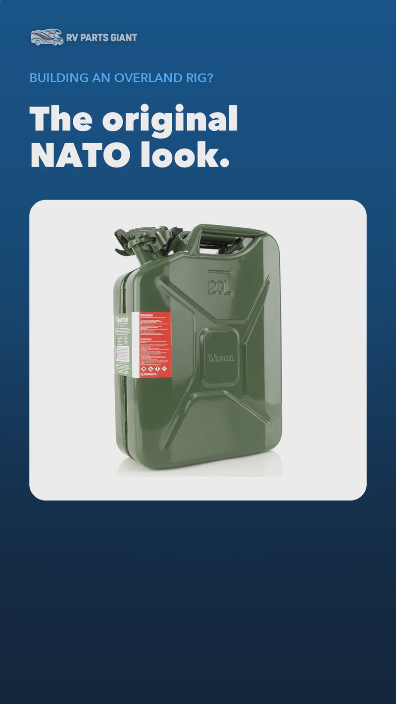 Wavian 20L NATO jerry can, OD green, product video by RV Parts Giant