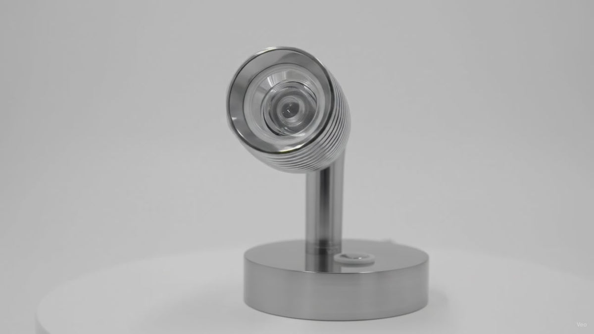 12V LED Swivel Reading Light for RV Bed, Brushed Aluminum – product video