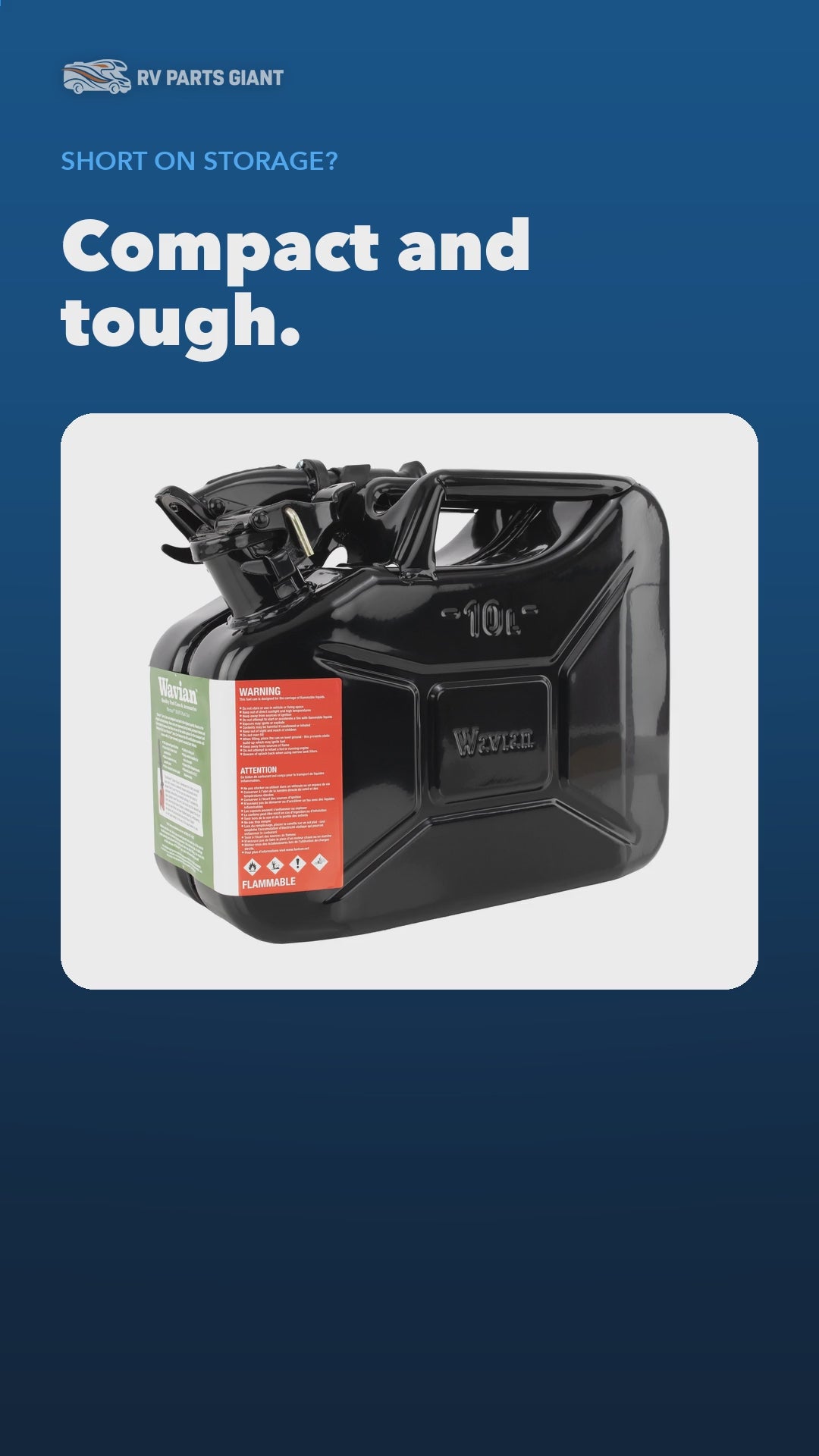 Wavian 10L NATO Jerry Can Black product video by RV Parts Giant