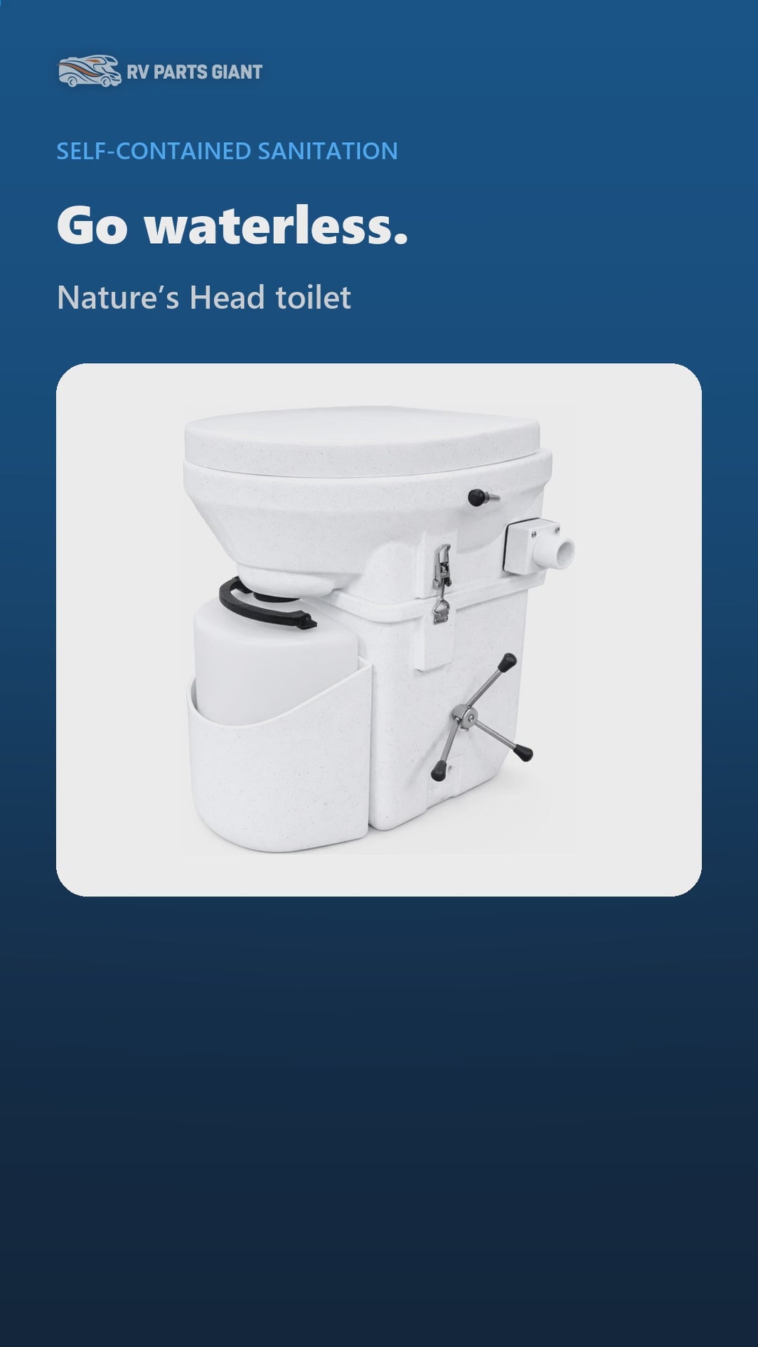 Nature's Head Composting Toilet, Spider or Foot Spider Handle | NH-Standard-Toilet product video by RV Parts Giant
