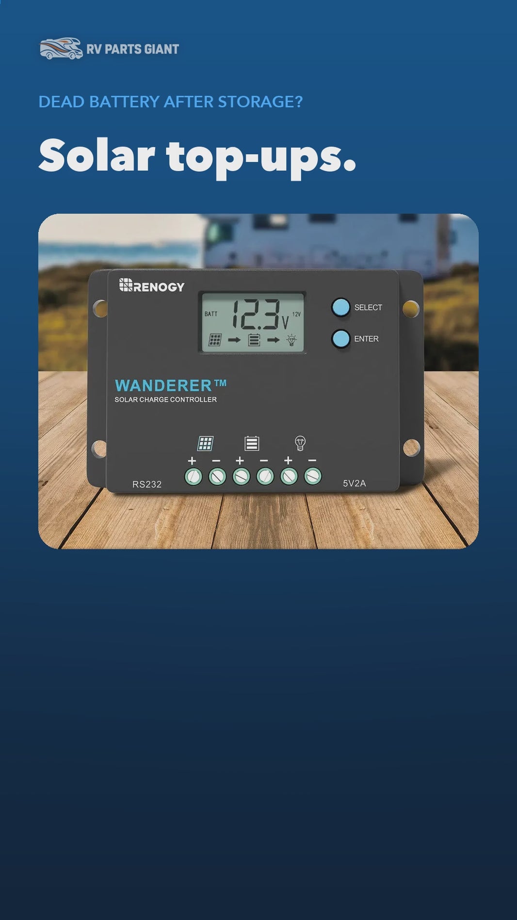 Renogy Wanderer 10A PWM Charge Controller product video by RV Parts Giant