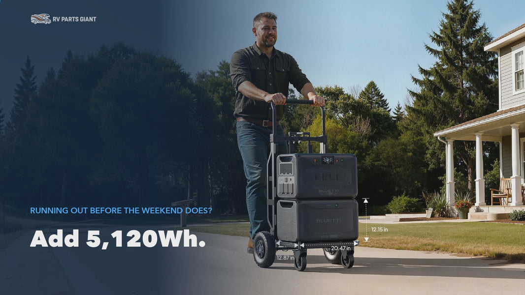 BLUETTI B500K expansion battery product video by RV Parts Giant