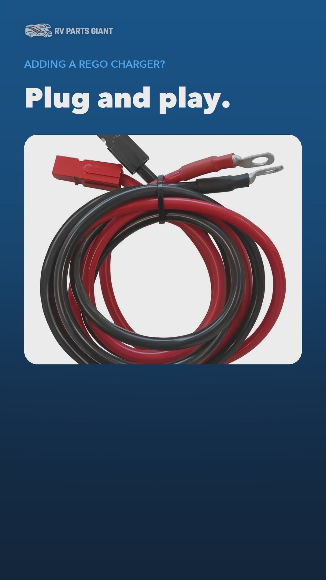 Renogy 5FT 6AWG Anderson PP75 to 3/8 in Lug Cable product video by RV Parts Giant