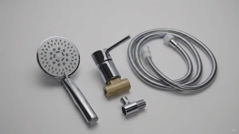 RV Shower Head with Hose & Shut-Off Valve | Water-Saving Handset – product video