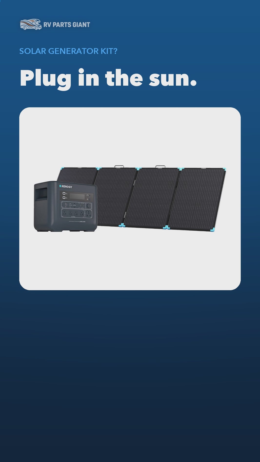 Renogy PowerStation 2000 and 220W Portable Solar Panel product video by RV Parts Giant