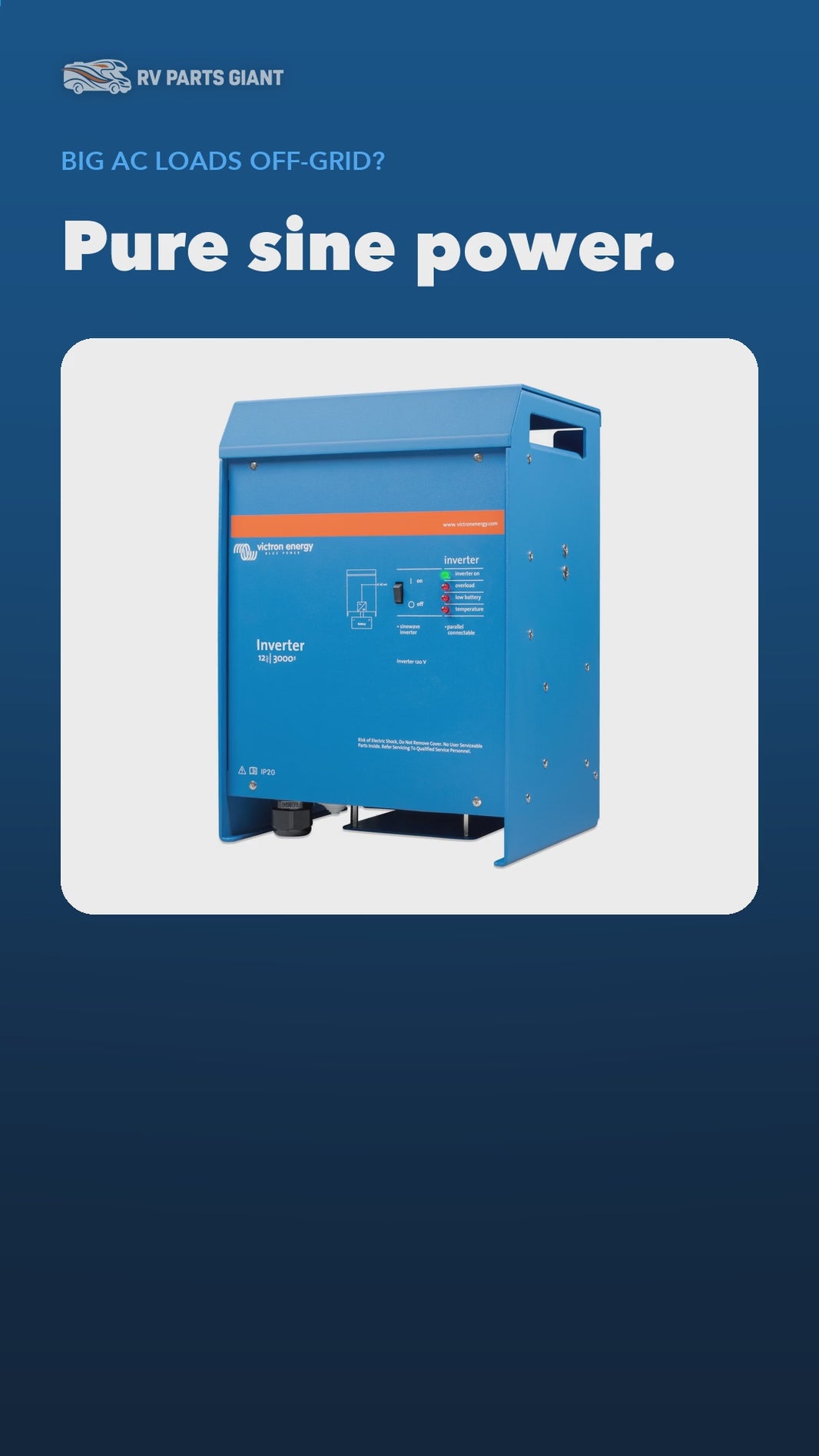 Victron Phoenix Inverter 3000VA 120V product video by RV Parts Giant
