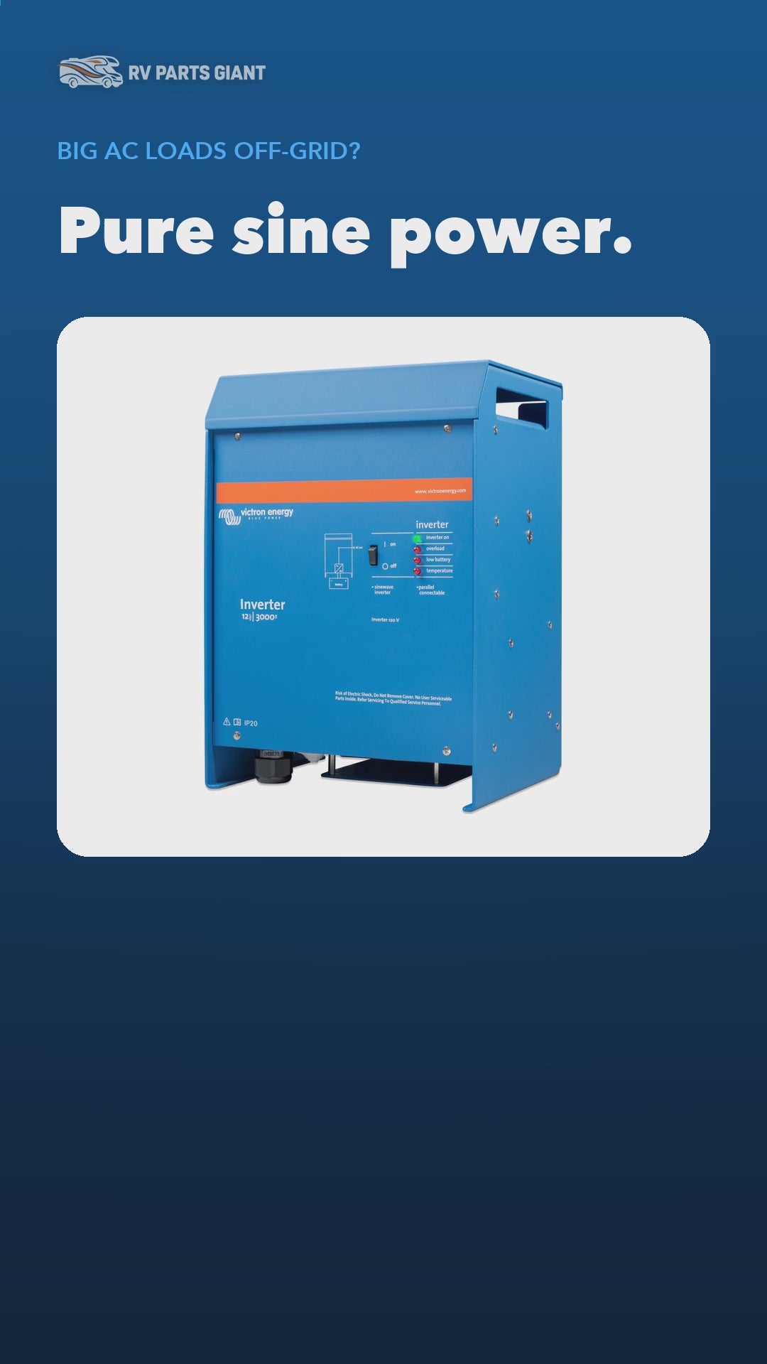 Victron Phoenix Inverter 3000VA 120V product video by RV Parts Giant