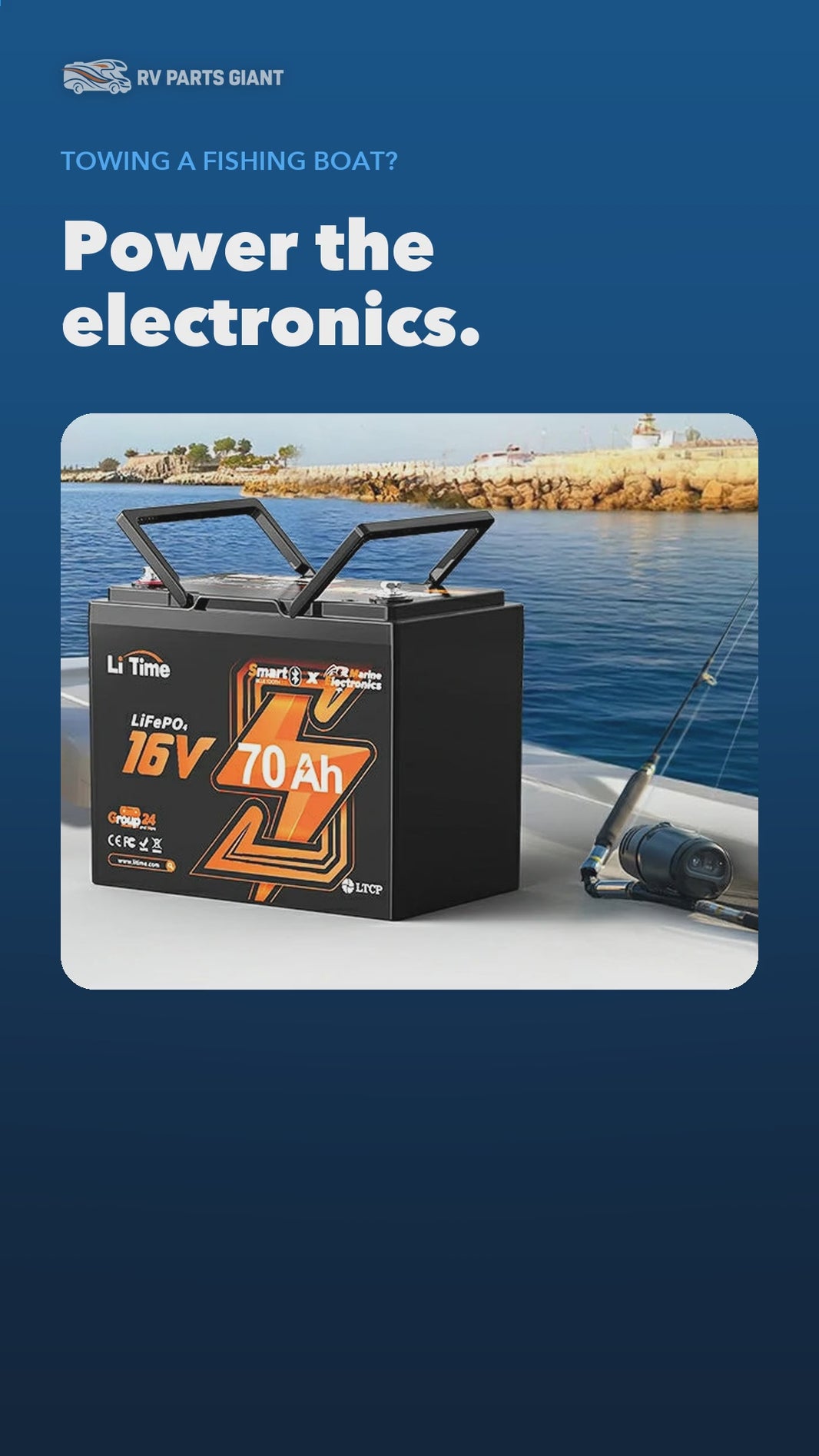 LiTime 16V 70Ah Bluetooth LiFePO4 Battery product video by RV Parts Giant