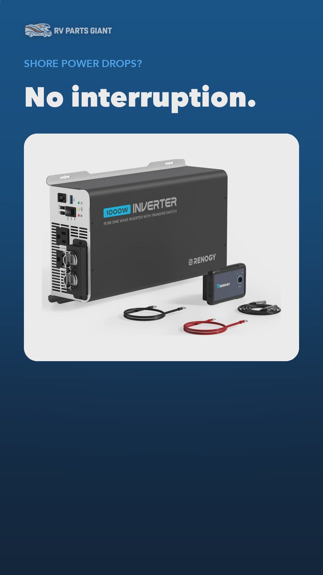 Renogy 12V Pure Sine Wave Inverter with UPS product video by RV Parts Giant