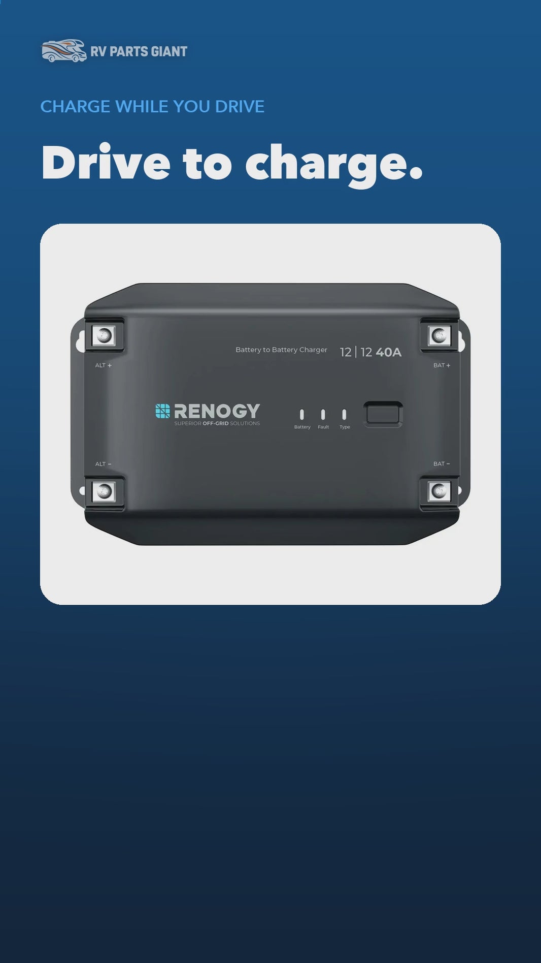 Renogy DC-DC Charger 20A/40A product video by RV Parts Giant