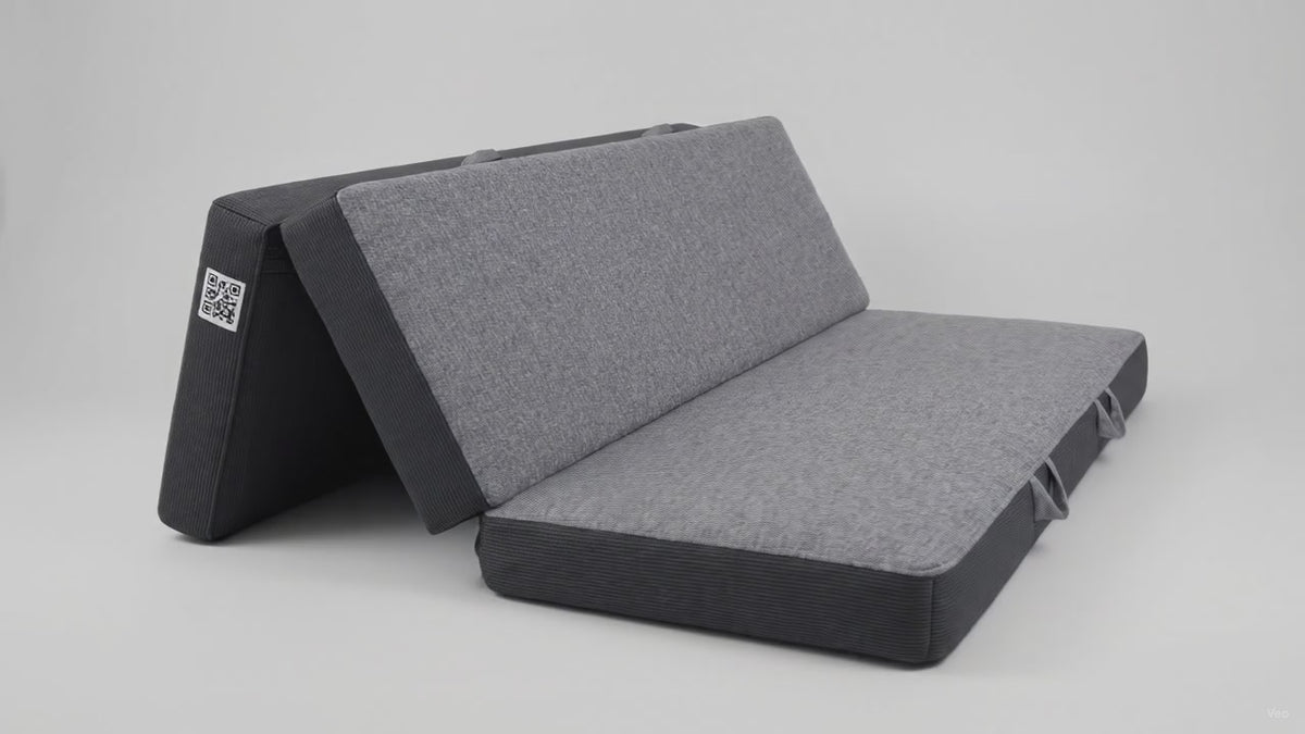 Tri-Fold Memory Foam Mattress King 6" 80x76 – product video