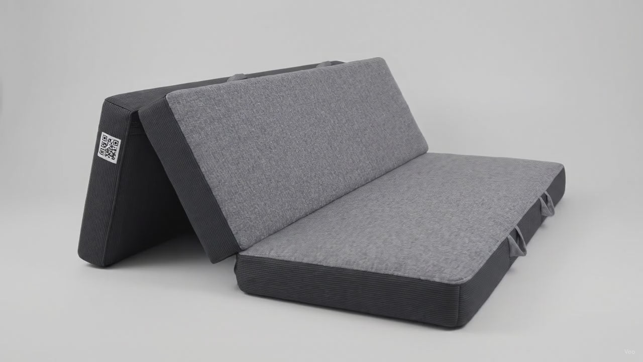Tri-Fold Memory Foam Mattress King 6" 80x76 – product video