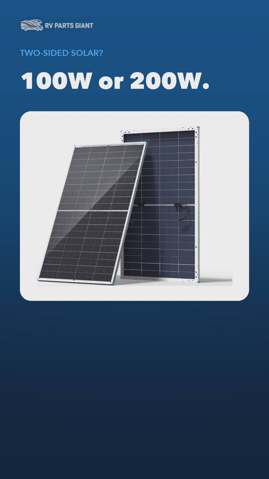 Renogy 100W/200W N-Type Bifacial Solar Panel product video by RV Parts Giant