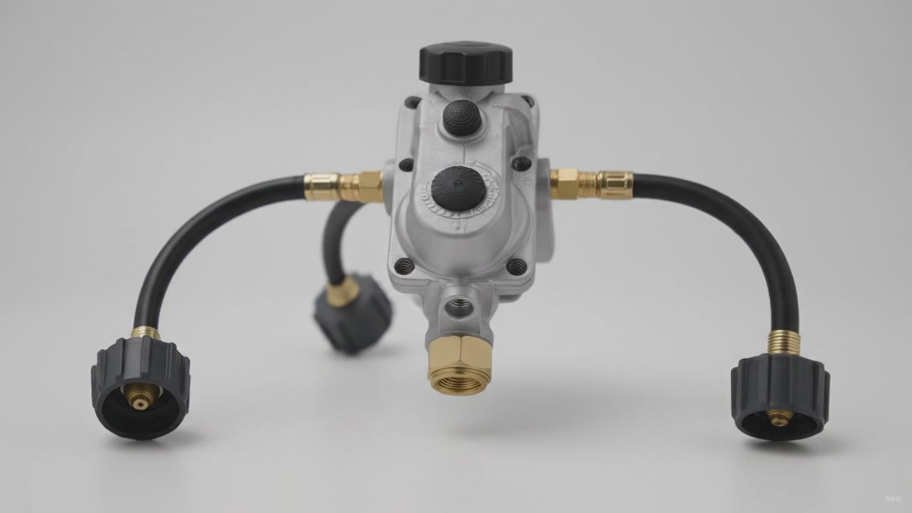Flame King KT12ACR6 2-Stage Auto Changeover Propane Regulator – product video