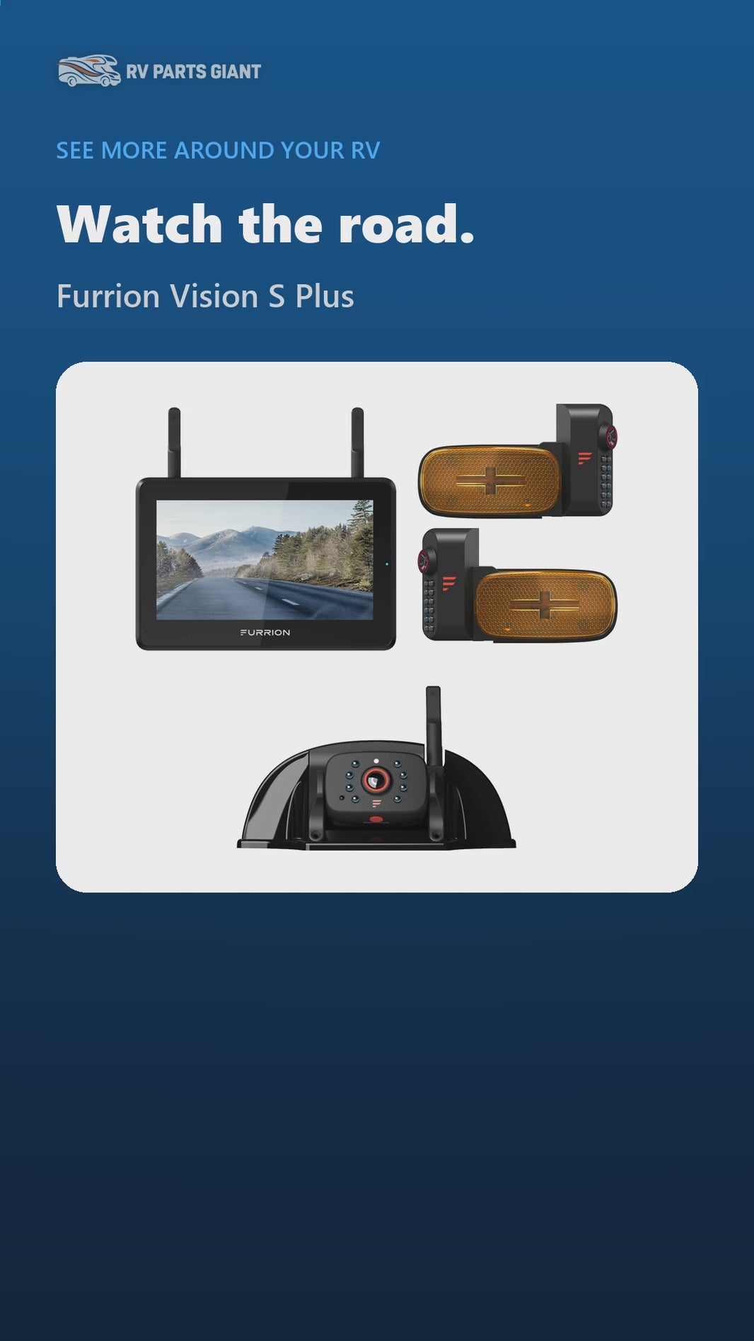 Furrion Vision S+ RV Observation System, 7" Monitor with Rear & 2 Side Cameras | 2021124369 product video by RV Parts Giant