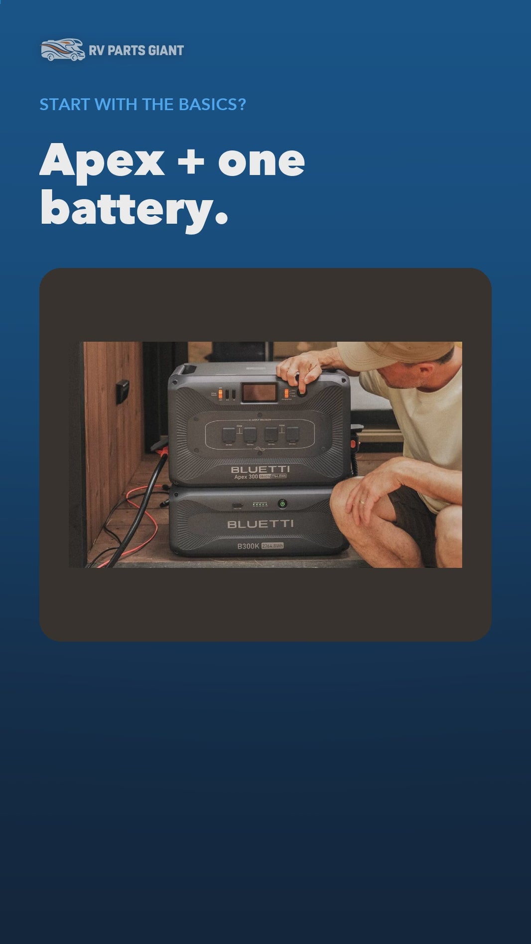 BLUETTI Apex 300 + B300K Bundle product video by RV Parts Giant