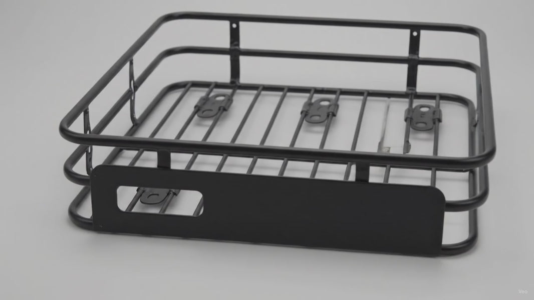 Roof Rack Cargo Basket 64"x39" 150lb Steel – product video
