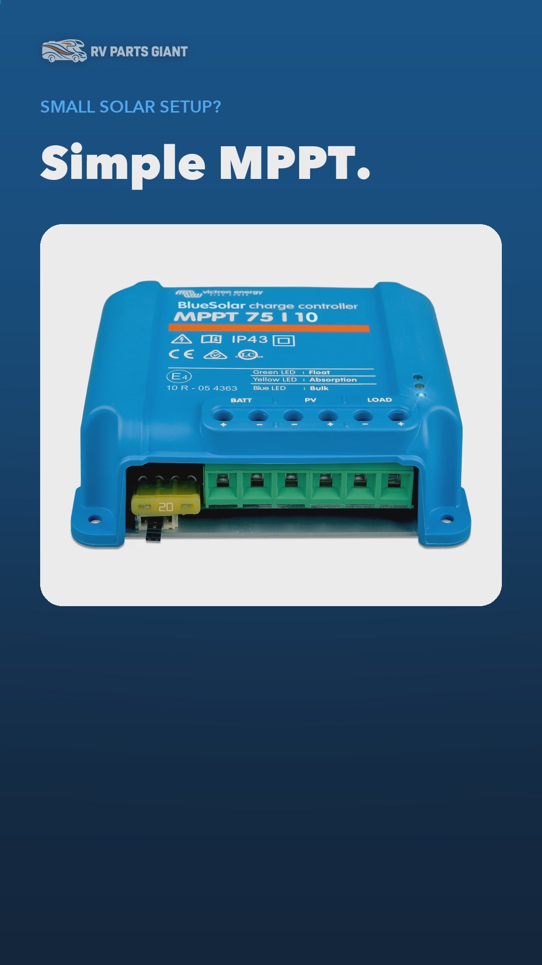 Victron BlueSolar MPPT product video by RV Parts Giant