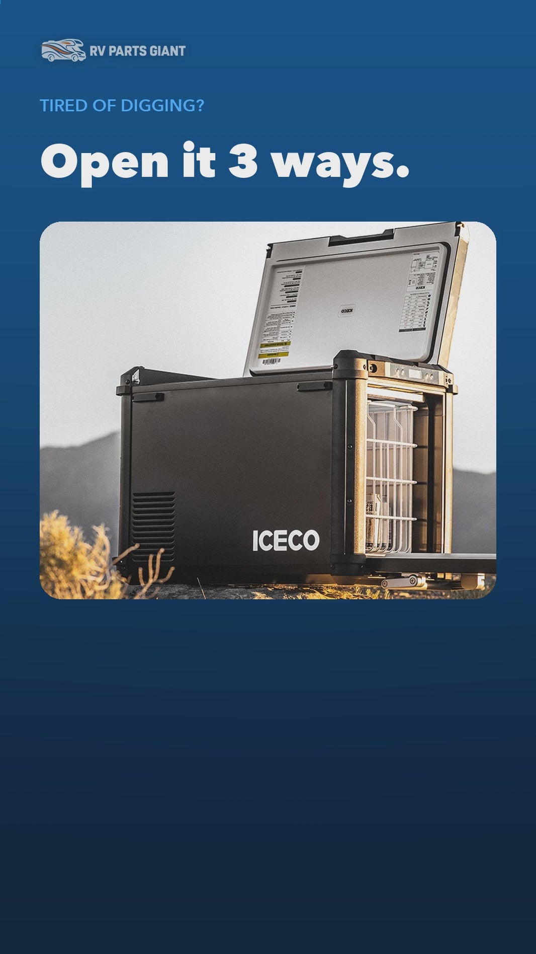 ICECO VL45PLUS 44QT 3-Way Access Fridge Freezer product video by RV Parts Giant